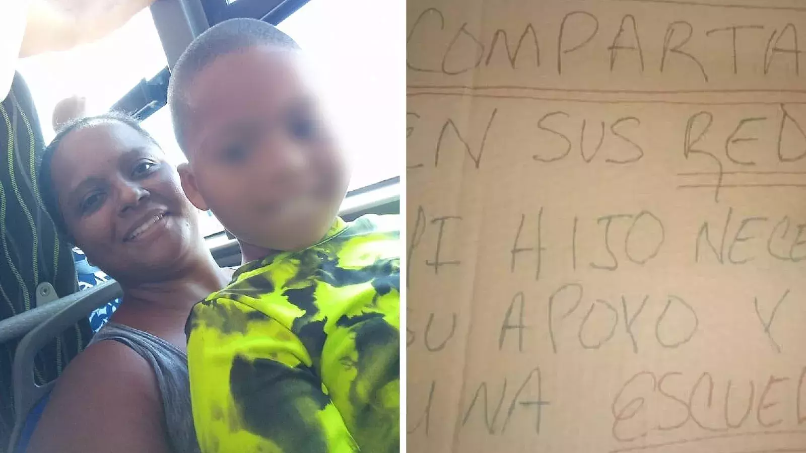 Madre cubana protesta en Centro Habana por derechos de su niño autista.