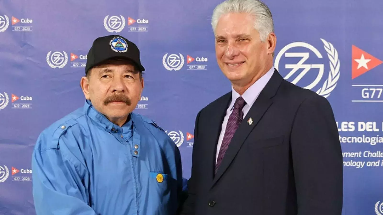 Los dictadores Miguel Díaz-Canel y Daniel Ortega