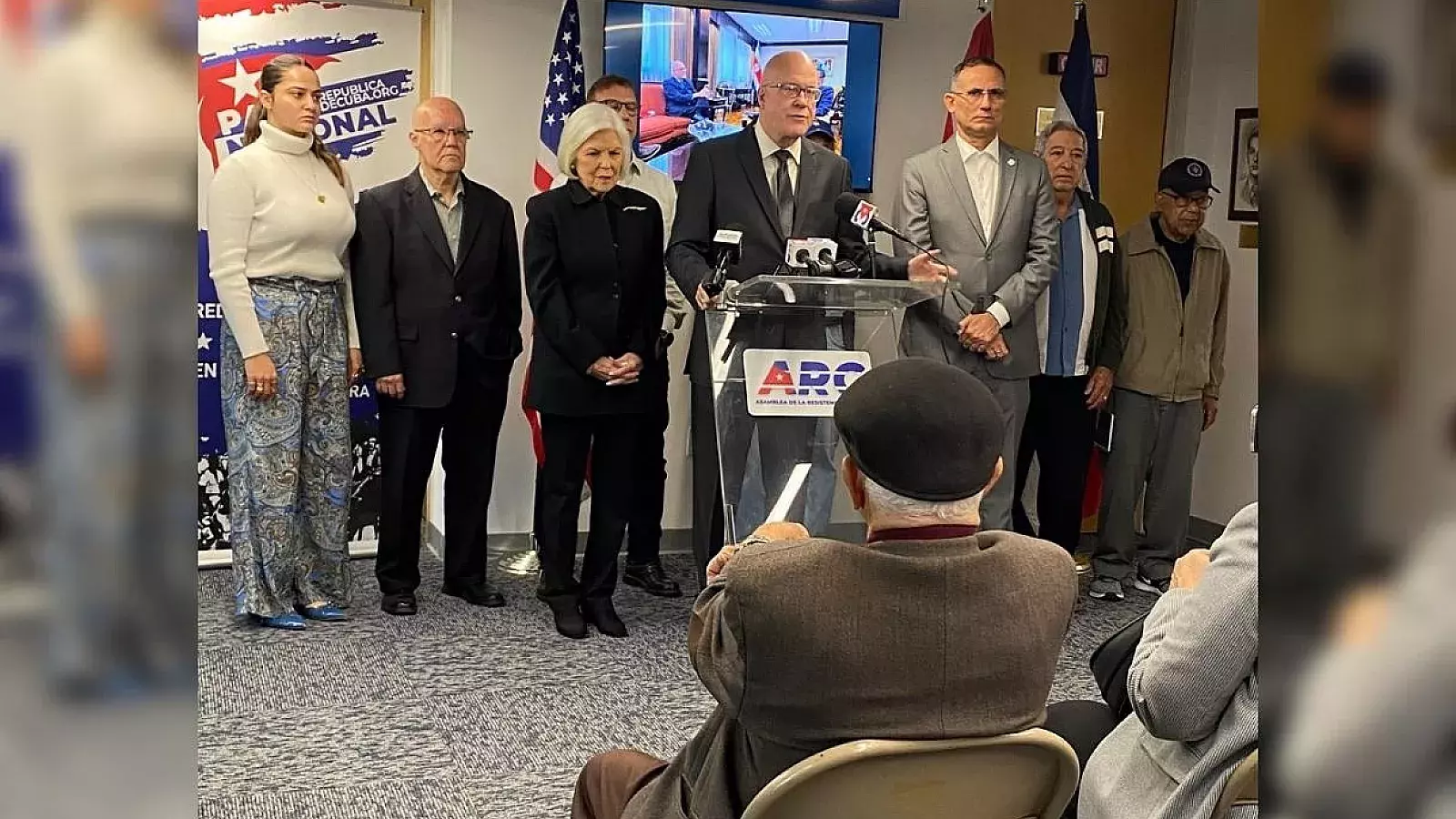 Conferencia de prensa del exilio cubano en Florida, marzo de 2026.