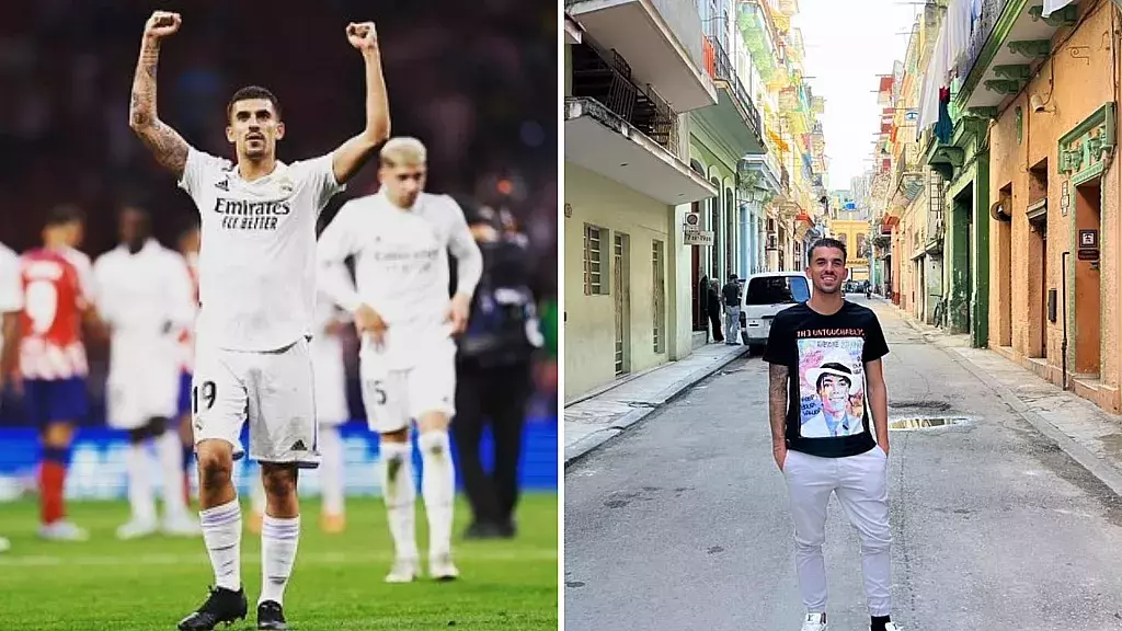 Dani Ceballos, futbolista del Real Madrid, de visita en Cuba