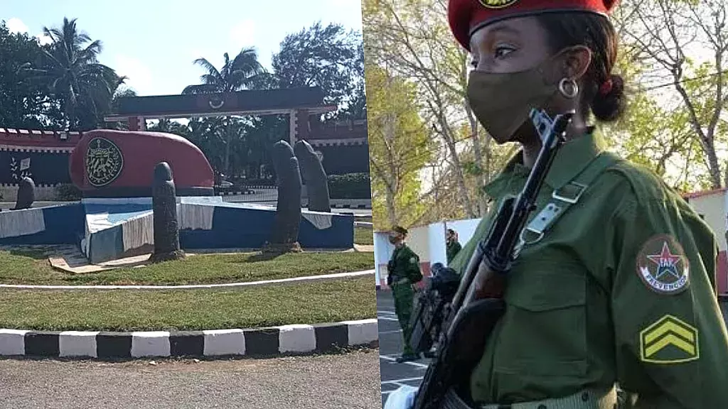 Esculturas que parecen falos en La Habana