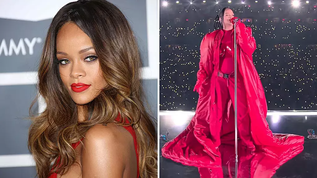 Rihanna la rompe en el Super Bowl ¡y revela que está embarazada otra vez!