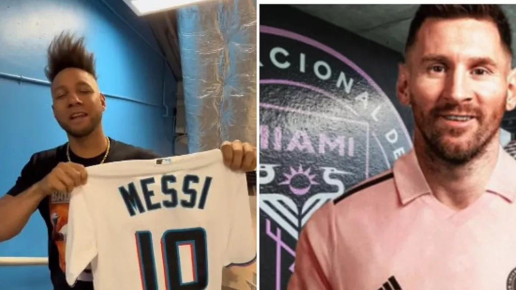 Gurriel le da la bienvenida a Messi a Miami