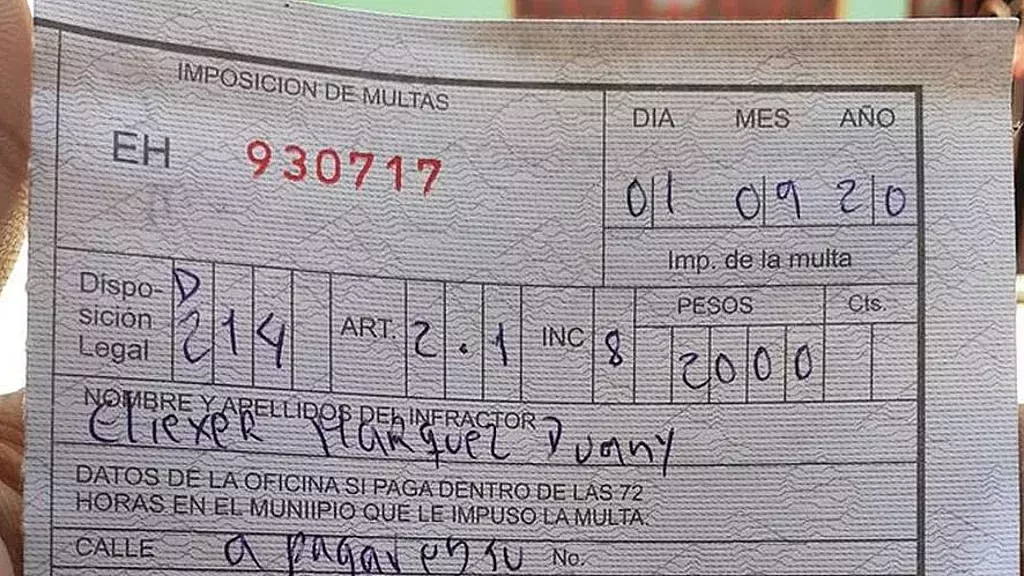 Imagen referencial de multas en Cuba