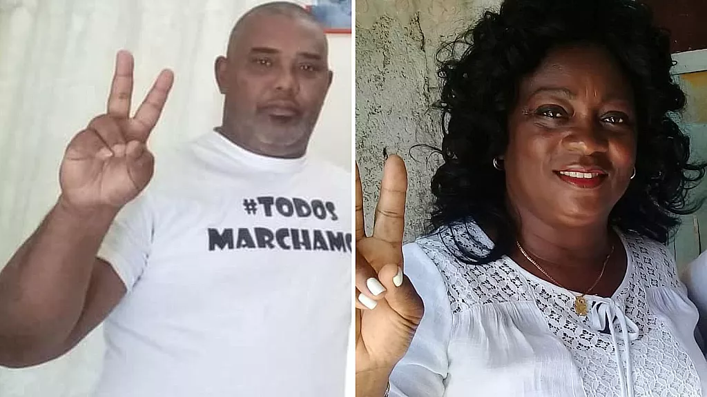 Pareja de opositores cubanos Berta Soler y Ángel Moya