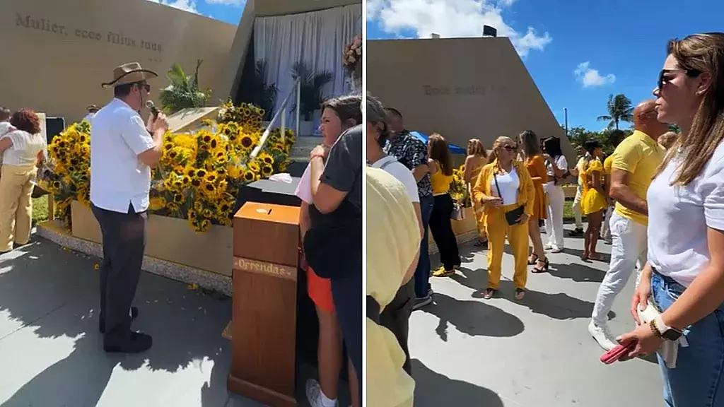 Cientos de cubanos se reúnen el la Ermita de la Caridad del Cobre en Miami