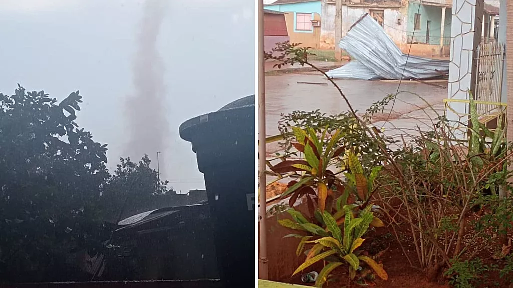 Tornado en Alquízar en la tarde de este 22 de mayo