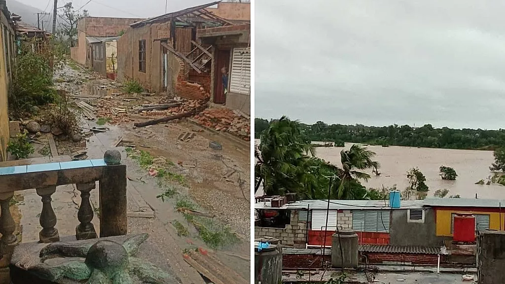 Huracán Melissa a su paso por Cuba