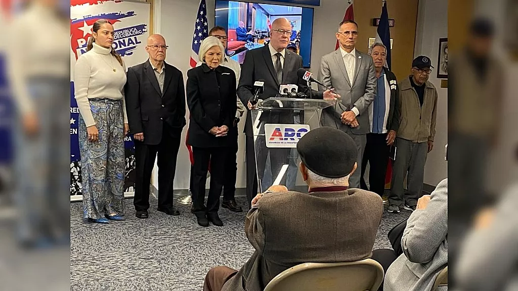 Conferencia de prensa del exilio cubano en Florida, marzo de 2026.