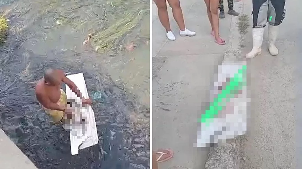 Aparece cadáver de recién nacida en río capitalino.