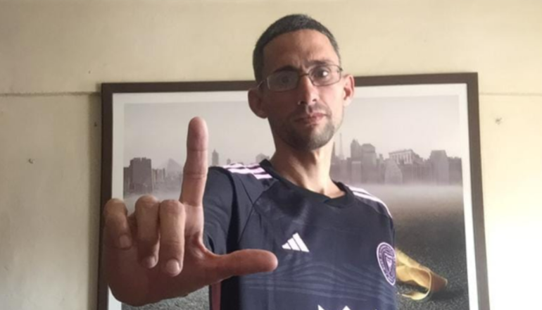 Nadir Perdomo es uno de los manifestantes del 11J