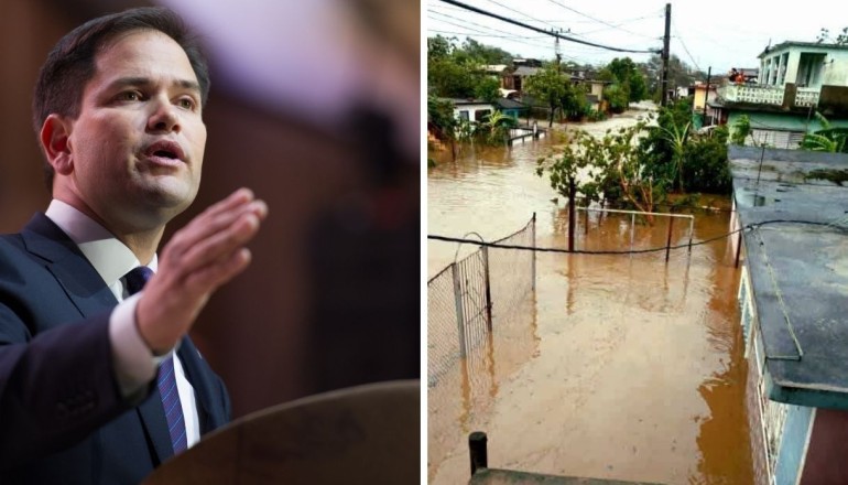 Marco Rubio envía mensaje de apoyo al pueblo cubano tras paso del huracán Melissa.
