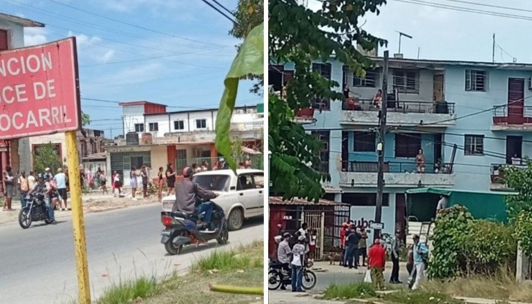 Protesta en Calzada de Diez de Octubre. Abril de 2026.