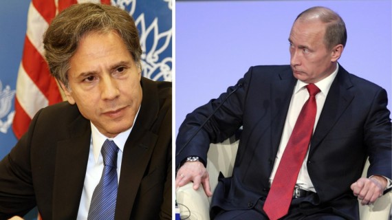 Antony Blinken y Vladimir Putin. Fotomontaje: ADN Cuba Antony Blinken y Vladimir Putin. Fotomontaje: ADN Cuba