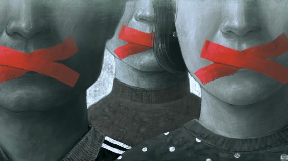 Censura y falta de libertad de expresión y prensa. Foto: Shutterstock