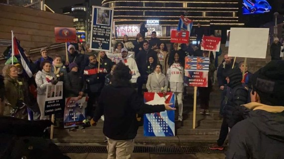 Durante esta semana se han realizado protestas a favor de los presos políticos cubanos en varias ciudades del mundo