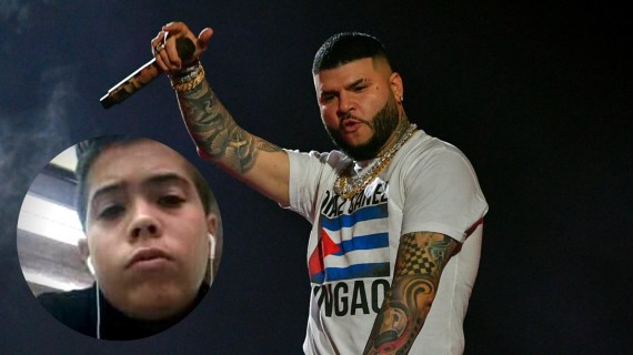 Niño preso en Cuba y Farruko. Collage: ADN Cuba