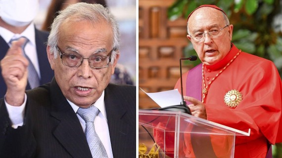 Aníbal Torres y cardenal Pedro Barreto. Collage: ADN America Aníbal Torres y cardenal Pedro Barreto. Collage: ADN America