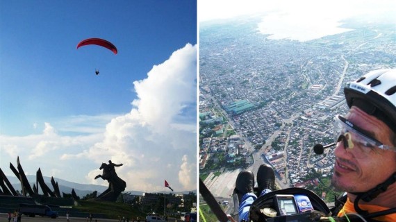 Parapente en Santiago de Cuba. Foto: El Chago/Facebook Parapente en Santiago de Cuba. Foto: El Chago/Facebook