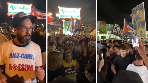 Protesta en Miami contra diálogo EEUU-Cuba