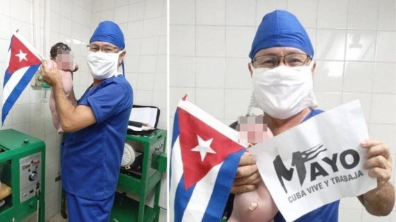 Régimen usa a recién nacido para campaña política  Régimen usa a recién nacido para campaña política