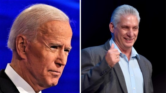 Joe Biden y Miguel Díaz Canel. Fotomontaje:  ADN Cuba Joe Biden y Miguel Díaz Canel. Fotomontaje:  ADN Cuba