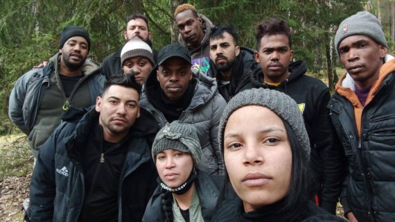 Grupo de cubanos varados en Bielorrusia Grupo de cubanos varados en Bielorrusia