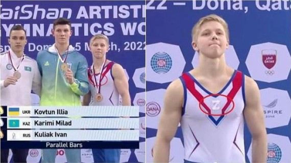 Sancionan a deportista ruso por apoyar invasión a Ucrania durante el Mundial de Gimnasia Descalifican a gimnasta ruso que apoyó la invasión a Ucrania en el Mundial