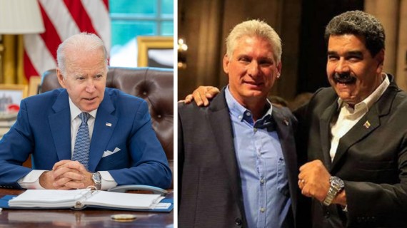 Cambio de política de Biden hacia Díaz Canel y Maduro. Fotomontaje: ADN Cuba Cambio de política de Biden hacia Díaz Canel y Maduro. Fotomontaje: ADN Cuba