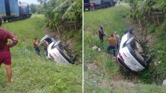 Tren impacta auto en Sancti Spíritus La internauta Olaida Pupo Venero explicó en Facebook que el siniestro ocurrió a las 5 p.m del miércoles y no hubo fallecidos