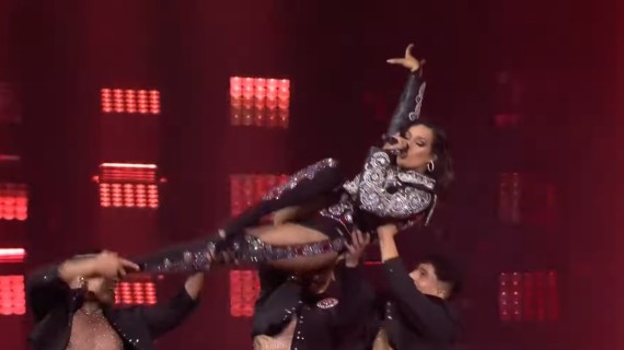 Chanel Terrero interpretando SloMo en Eurovisión. Foto: Captura de pantalla