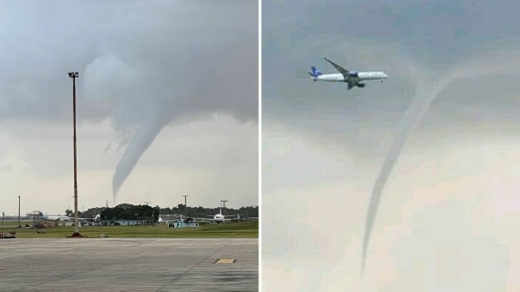 Reportan tornado cerca del Aeropuerto Internacional José Martí Usuarios en redes sociales también reportaron caída de granizo el domingo en la localidad habanera Punta Brava