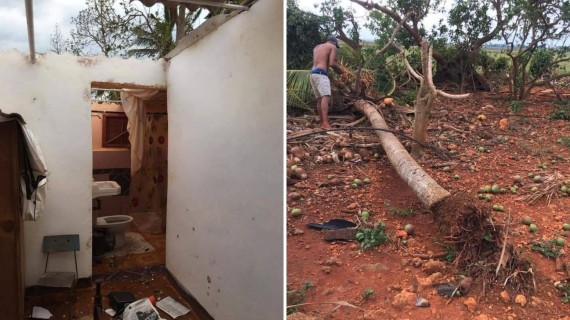 Tornado en Artemisa afecta ocho viviendas Además hubo afectación en el tendido eléctrico con la caída de un poste
