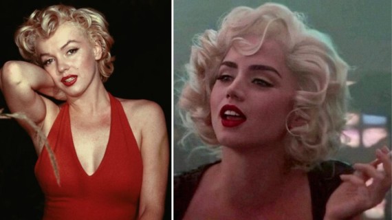 Ana de Armas interpreta a Marilyn Monroe en Blonde. Fotomontaje: ADN Cuba Ana de Armas interpreta a Marilyn Monroe en Blonde. Fotomontaje: ADN Cuba