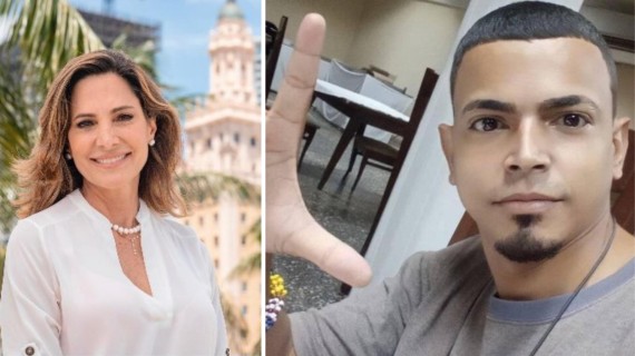 María Elvira Salazar y Adrián Góngora. Fotomontaje: ADN Cuba María Elvira Salazar y Adrián Góngora. Fotomontaje: ADN Cuba