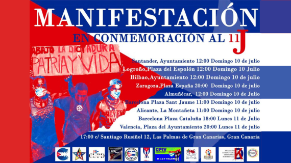 Diáspora cubana en España convoca a celebrar el 11J  Diáspora cubana en España convoca a celebrar el 11J