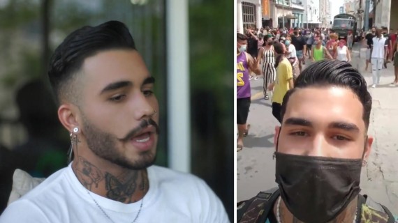 Artista y modelo Alain Pérez Acosta, manifestante del 11J. Artista y modelo Alain Pérez Acosta, manifestante del 11J.