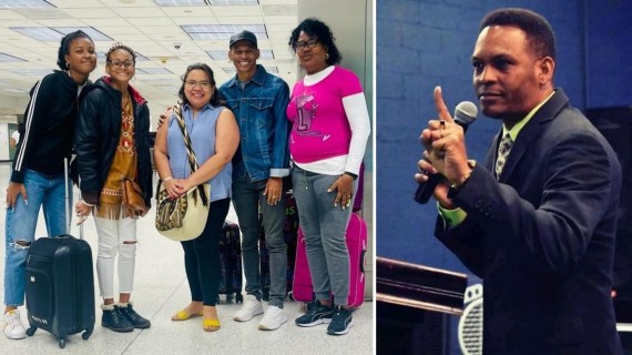 Pastor Alain Toledano llega a EEUU con su familia Pastor Alain Toledano llega a EEUU con su familia