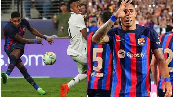 Raphinha decidió el Clásico con su segundo gol en dos partidos con el Barça | Fotomontaje: ADN América Raphinha decidió el Clásico con su segundo gol en dos partidos con el Barça | Fotomontaje: ADN América