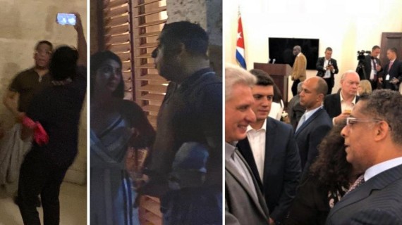 Hugo Cancio en fiesta del 4 de julio 2022, y en foto de archivo con Díaz Canel Hugo Cancio en fiesta del 4 de julio 2022, y en foto de archivo con Díaz Canel