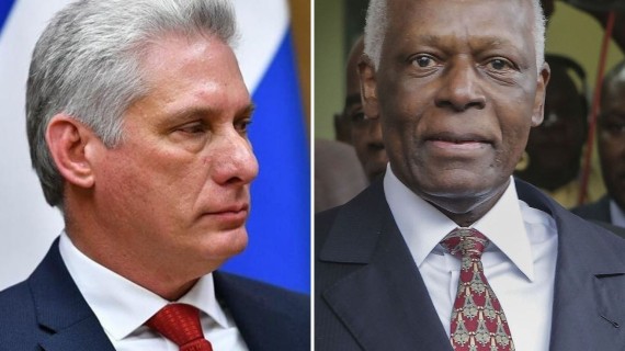 Miguel Díaz-Canel y José Eduardo Dos Santos Miguel Díaz-Canel y José Eduardo Dos Santos