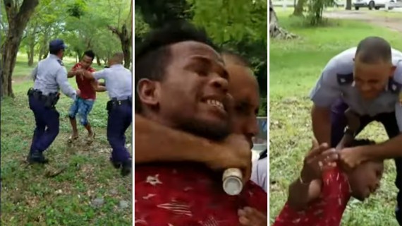Captura de pantalla de video de detención de Rodríguez Alvelo Captura de pantalla de video de detención de Rodríguez Alvelo