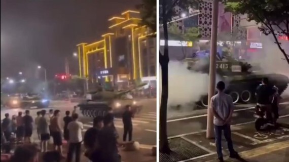 China despliega tanques para reprimir a manifestantes  China despliega tanques para reprimir a manifestantes