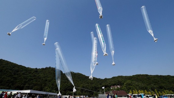 Long balloons have been used to send outside information to North Korea for years | @TheHill/Twitter Long balloons have been used to send outside information to North Korea for years | @TheHill/Twitter