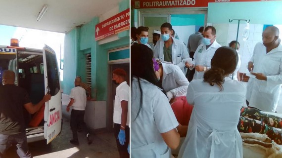 Niños heridos en accidente masivo en Santiago Niños heridos en accidente masivo en Santiago