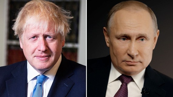 Boris Johnson (izq.) y Vladimir Putin (der.) | Fotomontaje: ADN America Boris Johnson (izq.) y Vladimir Putin (der.) | Fotomontaje: ADN America