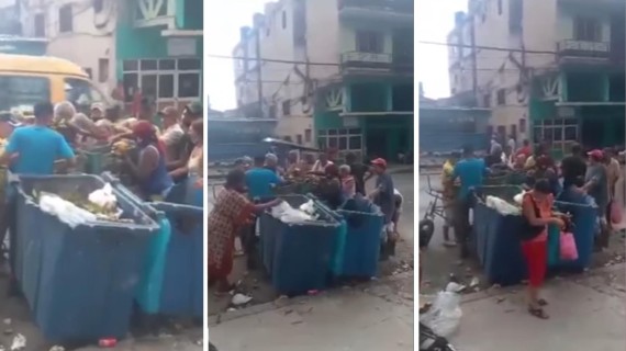 VIDEO: Cubanos recogen comida de la basura