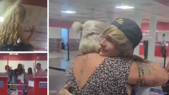 La Diosa despide a su hijo en el aeropuerto de La Habana La Diosa despide a su hijo en el aeropuerto de La Habana