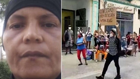 Madre de Luis Robles, preso político cubano. Fotomontaje: ADN Cuba Madre de Luis Robles, preso político cubano. Fotomontaje: ADN Cuba