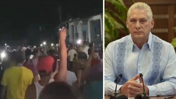 Protesta en nuevitas y presidente Miguel Díaz Canel Protesta en nuevitas y presidente Miguel Díaz Canel